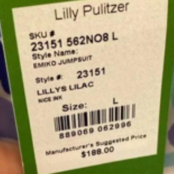 🪻 LILLY PULITZER Emiko Strapless Jumpsuit in Lilly Lilac Nice Ink. SMALL. - Picture 11 of 11